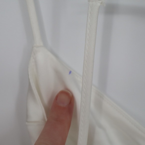 Zara Maxi Dress Womens Small White Sleeveless Cut-Out Back Spaghetti Straps - Picture 11 of 13